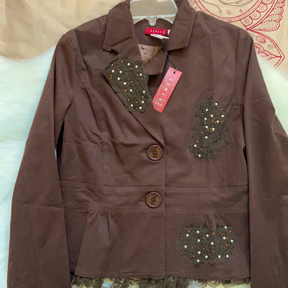 Ceres U.S.A brown jacket in size L NWT